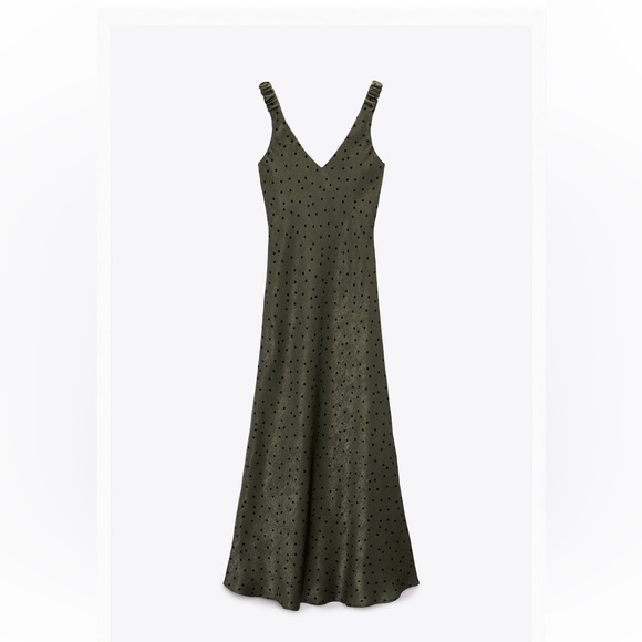 Zara | Dresses | New Silk Polka Dot Slip Dress | Poshmark